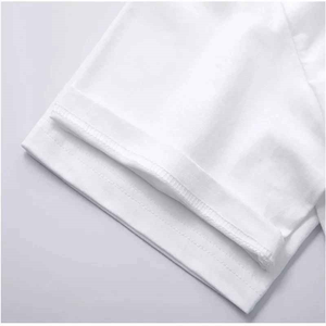 Camiseta de Algodón Blanca para Hombre con Estampado de Letras y Diseño de Calavera, Cuello Redondo, Manga Corta, Corte Regular Informal, Tejido de Punto Transpirable - Product Image 3