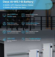 Stok EU Deye ESS Ai-W5.1 PDU-B BASE 15kwh 25kwh 50kwh IP65 Garansi 10 Tahun CAN2.0 RS485 Stok Besar Kualitas Terbaik