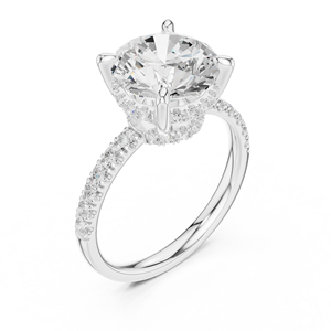 Anillo de Compromiso de Oro Rosa con Diamante, Corte Brillante Redondo, Natural, Certificado por GIA, Joyería Clásica para Mujer - Product Image 3