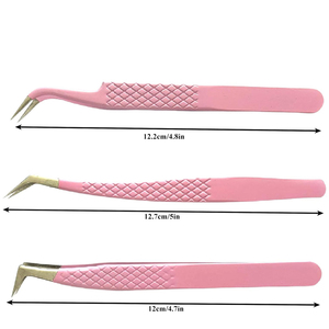 Pince à épiler professionnelle pour extensions de cils, avec logo personnalisé, précision, durabilité, anti-magnétique, pointe lisse de 10 mm, volume, en acier inoxydable, marque privée - Product Image 6