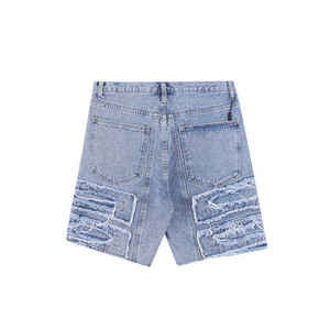 Pantalones Cortos de Mezclilla Casuales, Transpirables, Elegantes, de Color Sólido, Lavados, Desgastados, de Secado Rápido, de Cintura Media, con MOQ Bajo - Product Image 2