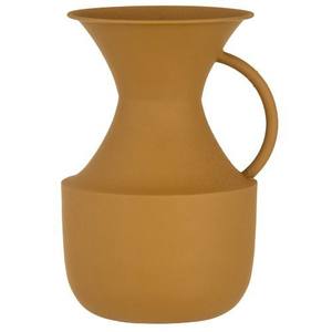 แจกันโลหะสีส้มลายเส้นโค้งสร้างสรรค์ แจกันเหล็กดีไซน์ทันสมัยสำหรับตกแต่งบ้านหรูหรา แจกันโลหะขายส่ง - Product Image 2