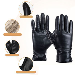 MERITORIOUS INTERNATIONAL Women Men Outdoor Leather Eco-Friendly <b>Touchscreen</b> <b>Gloves</b> Needle Detection for Motorcycle Cycling - Product Image 5