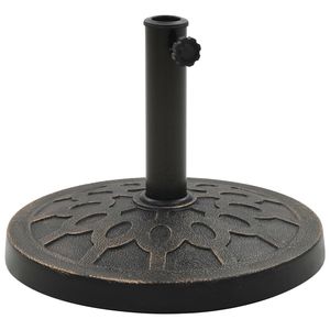 Base per Ombrellone da Patio in Poliresina Bronzata dal Design Elegante, 28,7 Libbre - Product Image 1