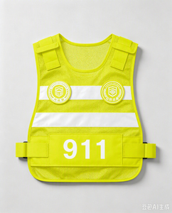 Gilet réfléchissant en PVC respirant, réglable, confortable et très visible, TAILLE UNIQUE, idéal pour la circulation - Product Image 3