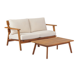 Modern Outdoor Teak <b>Wood</b> <b>Sofa</b> Set Patio Furniture Garden Lounge Chair Coffee Table Resort Villa Furniture - Product Image 5