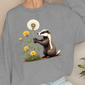 Sudaderas mujer tejón con diente de león - Product Image 4