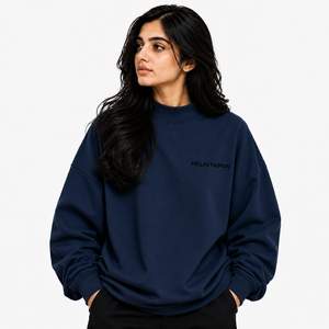Sudadera Ligera Premium Antiencogimiento para Mujer con Cuello Alto, Hombros Caídos, Servicio OEM, Ropa de Invierno de Alta Calidad - Product Image 1