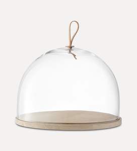 Cloche en verre transparent avec base en bois et poignée en corde pour la décoration de la maison de luxe, la décoration de table pour les dîners et banquets, les gâteaux et les bonbons. - Product Image 3