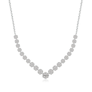 Colgante de Diamante para Mujer en Oro 10K 14K 18K y Plata 925 935, Diamante Cultivado en Laboratorio, Corte Brillante Redondo, Joyería de Lujo para Boda - Product Image 3