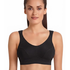 Women's High Support Sports <b>Bra</b> Breathable Four-Way Stretch Front Logo Quick Dry Yoga Fitness Running Casual <b>Bra</b> - Product Image 5