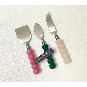 Juego de Cuchillos para Queso con Logotipo Personalizado, Mango de Resina, Acero Inoxidable 18/10, Utensilios para Queso, Espátulas, Cuchillo en Forma de Corazón, Espalda de Pato, Decoración de Mesa - Product Image 1