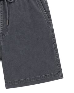 Shorts de bain pour hommes personnalisés gris anthracite, séchage rapide, taille élastique avec cordon de serrage, décontractés pour la plage et les vacances - Product Image 5