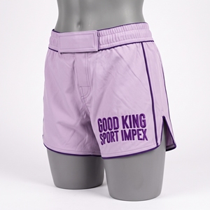 Bas de sport doux pour femmes, couleur lilas, avec bordure contrastante, en tissu anti-humidité, pour l'entraînement et les combats de grappling, tenue de compétition - Product Image 1