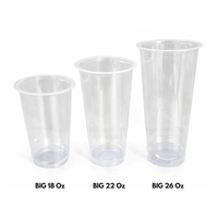 Vaso de Plástico PP de Polipropileno de Gran Tamaño y Forma Ancha, 26 Oz, 9 gr, para Cerveza, Jugo y Refrescos, Hecho en Indonesia