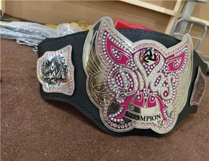 Cinturón de Campeonato de Lucha Libre Personalizado Divas W-W-E, 2 mm, N-I-K-K-I B-E-L-L-A, Cinturón de Título Femenino Personalizado, Aleación de Zinc, Chapado en Oro - Product Image 3