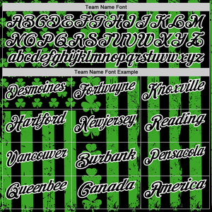 Camiseta Deportiva de Manga Corta para Hombre, Personalizada al por Mayor, con Estampado de Trébol Negro, Verde y Blanco, de Poliéster, Secado Rápido y Tejido Transpirable - Product Image 4