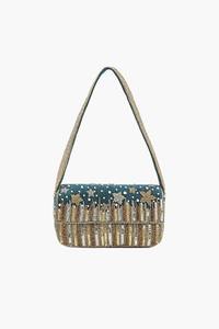 Pochette perlée à motif crabe faite à la main |   Sac à main de luxe en perles de rocaille motif vague océanique pour femme |   Artisanat personnalisé sur le thème côtier, plage classique - Product Image 2
