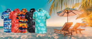 Chemises de plage personnalisées en sergé écologique, style hawaïen, manches courtes, imprimé floral, séchage rapide, respirantes, coupe classique - Product Image 6