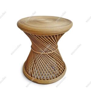 Tabouret moderne fait à la main en bambou avec incrustation d'os pouf intérieur/extérieur pour décoration de chambre à coucher relaxante meubles d'hôtel pour appartements - Product Image 1