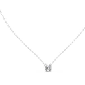 Colgante Minimalista de Oro de 14 Quilates con Diamante Cultivado en Laboratorio, Corte Asscher, Chapado en Rodio, Certificado por IGI, para Mujer, para Boda, Compromiso, Uso Diario - Product Image 5