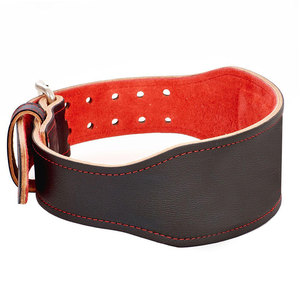 Leather Weightlifting Gym <b>Belt</b> Bodybuilding <b>Training</b> Lumber Back Support Tapered Design 4 Inch Padded <b>Weight</b> Lifting <b>Belts</b> - Product Image 5