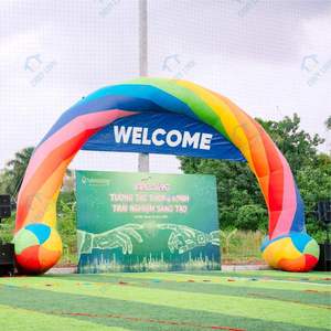 ซุ้มโค้งเป่าลมรุ่น Easy Rainbow สำหรับกิจกรรมกลางแจ้ง ยี่ห้อ Thuy Linh สำหรับสร้างทีมพิมพ์ลายด้วย UV ผลิตในเวียดนาม ขนาดใหญ่กว่า 12 ฟุต พร้อมปั๊มลมไฟฟ้า - Product Image 4