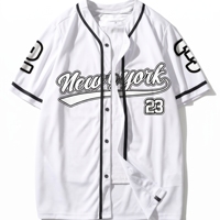 Maillot de baseball personnalisé tendance pour homme, tricoté, col rond, impression par sublimation, uniforme sportif