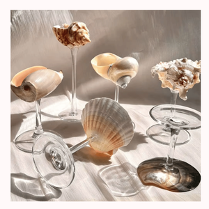[Boutique Pick] Hand-made Seashell Cocktail <b>Glasses</b> <b>Aesthetic</b> Party Drinkware for Marine Theme Events - Product Image 4