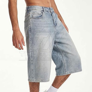 Pantalones Cortos de Mezclilla para Hombre, Diseño Moderno, Textura Suave, Diseño Inteligente, Comodidad Relajada, 100% Algodón, Casual, Ecológico - Product Image 6