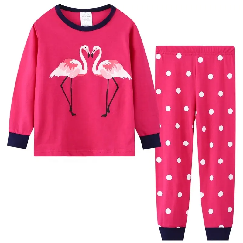 100% Cotton Kids Sleepwear Set Custom Model Screen Printed Cartoon Design Quick Dry and Breathable Thermal Pyjamas