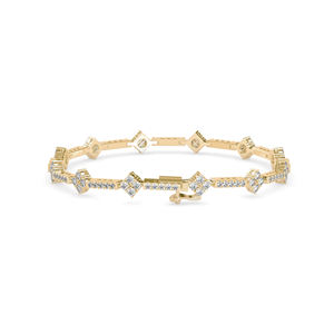RAMDUT IMPEX Unisex 925 Silver Rose Gold/Silver Plated Tennis Bracelet Brilliant Cut Moissanite Channel Setting Trendy Wedding - Product Image 3