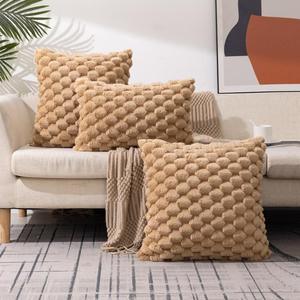 50x50cm Velvet Cushion <b>Cover</b> Square <b>Throw</b> Pillow Solid Color <b>Bed</b> Cushion Lumbar Pillow for Living Room Home Decor Wholesale - Product Image 2
