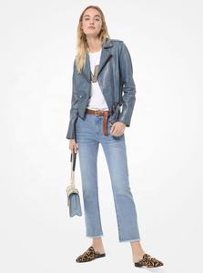 <b>Women's</b> Custom-Size Genuine Leather Jacket for Autumn Winter Spring Wholesale for Cold <b>Weather</b> - Product Image 2