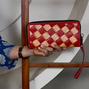 Nuevo Bolso de Mano de Cuero Genuino con Diseño a Cuadros, Monedero con Cierre, Cartera de Lujo con Correa para la Muñeca, Porta Tarjetas de Crédito y ATM - Product Image 3