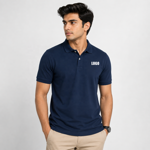 OEM Custom Solid Breathable Knitted Plain Dyed Cotton Short Sleeve Golf <b>T</b>-<b>shirt</b> for <b>Shirt</b> for <b>Men</b> - Product Image 1