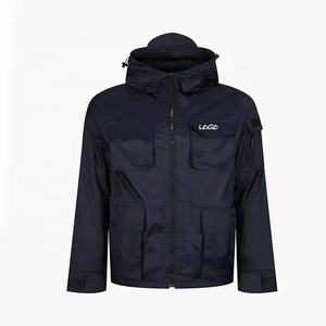 Chaqueta Cortavientos Impermeable para Hombre, con Capucha, Estilo Cargo, Multibolsillos, Informal, Deportiva, Ligera - Product Image 5