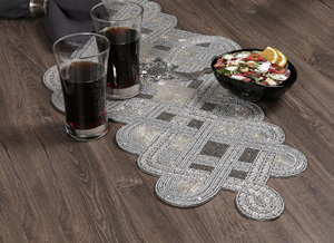 High Quality 36\" Custom Floral Design Glass Beaded <b>Dining</b> <b>Table</b> <b>Runner</b> Quality Cotton for Home Wedding Use Low Price Christmas - Product Image 5