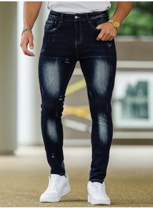 Jeans de Mezclilla Premium TRIBON SPORTS para Hombre, Corte Slim Fit, Secado Rápido, Cintura Media, Lavado Medio, Pierna Recta, Pantalones de Algodón para Venta al Por Mayor - Product Image 2