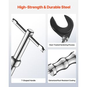 Set di attrezzi estrattori per semiasse CV interno 5/8-18 con martello scorrevole da 2 e 2,5 pollici e adattatore a forcella per giunto CV, utensile manuale per la rimozione di giunti CV interni - Product Image 6
