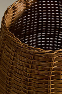 Panier de rangement ovale en rotin minimaliste, organisateur tressé simple pour la décoration moderne de la maison, les étagères et les espaces de vie, design durable - Product Image 2