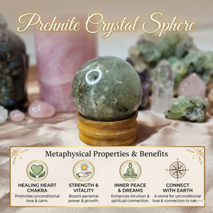 Esfera de Cristal Fantasma Verde Natural Tallada a Mano y Pulida con Base de Madera para Decoración del Hogar Feng Shui, Regalo - Product Image 3