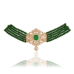 Ensemble de bijoux de mariage pour femmes plaqué or avec motif floral, collier et boucles d'oreilles en alliage de zinc, bijoux classiques - Product Image 2