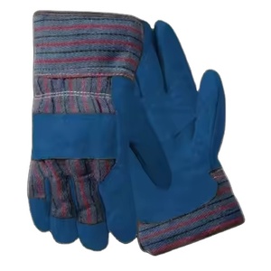 Gants de travail industriels robustes en cuir de vachette pleine fleur avec doublure en coton pour la protection des mains des riggers - Product Image 4