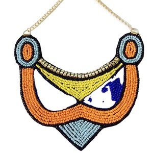 CRYSTAL CRAFT Glass Seed <b>Beaded</b> Multicolored Designer Classic Necklace <b>Sets</b> Matching Earrings Ideal for Resale by Jewelry - Product Image 1