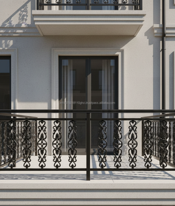 Modern Heavy Duty Cast Iron Aluminum Balcony Safety Grill 5 Year Warranty Rust Resistant Easy Install for Stair Balcony Railings - Product Image 2