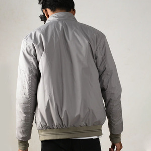 Mens Casual Bomber <b>Jacket</b> Solid Color Zipper <b>Pilot</b> Style Flight <b>Jacket</b> with Pockets - Product Image 6