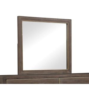 Specchio da parete Bridgevine Home Tango con finitura in noce sabbiata senza necessità di montaggio - Product Image 3