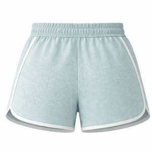 Shorts tricotés taille haute pour femmes, couleur unie, avec cordon de serrage et poches boutonnées, coupe décontractée et sportive - Product Image 3