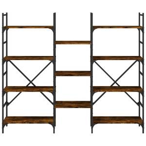 ชั้นวางหนังสือไม้โอ๊ครมควันพร้อมโครงเหล็กเคลือบสีฝุ่นแบบทันสมัย - Product Image 5